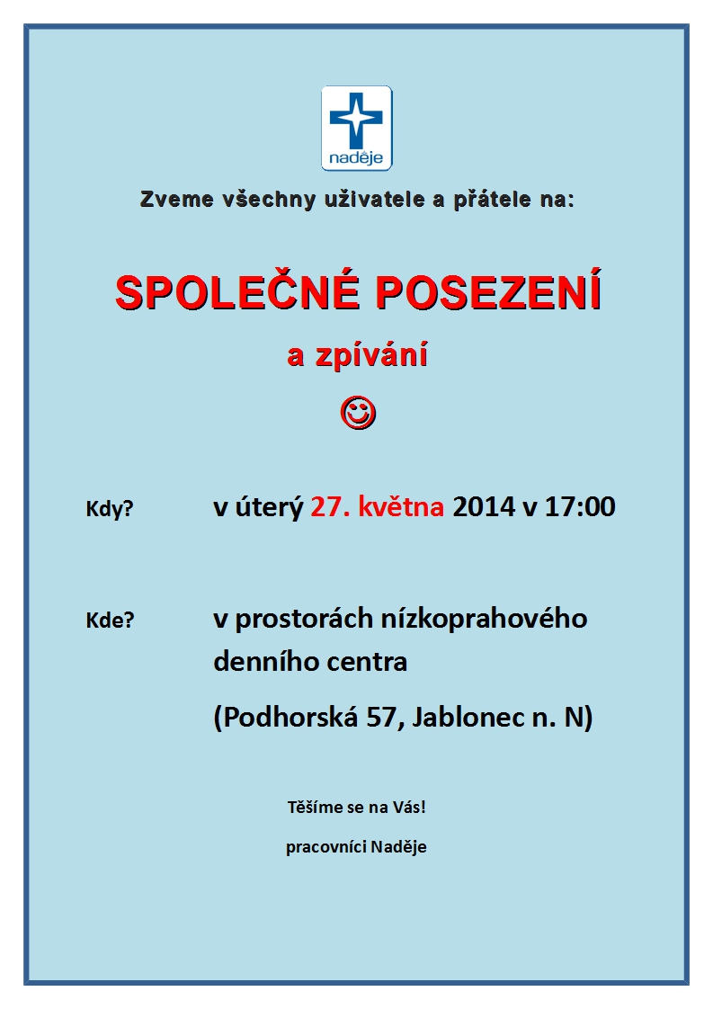 Společné posezení-květen-2014
