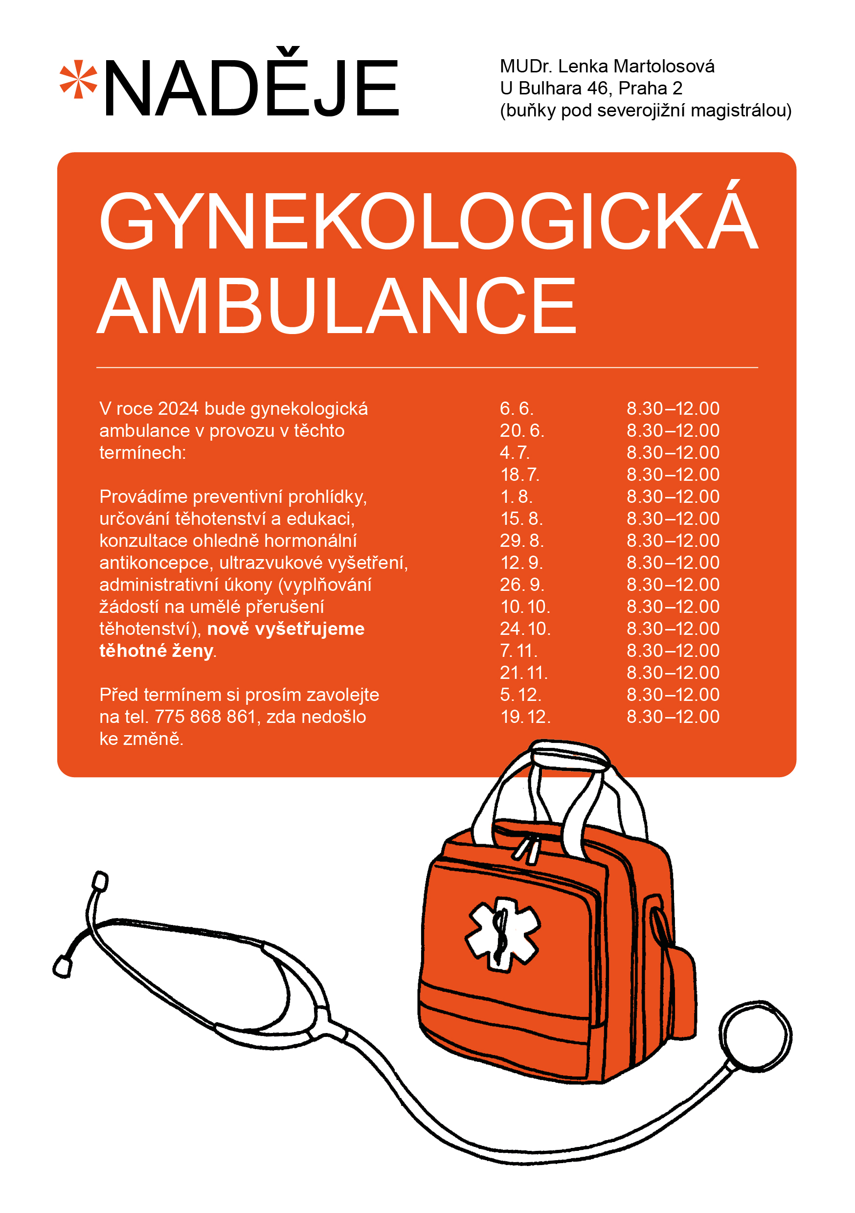 Leták gynekologická ambulance