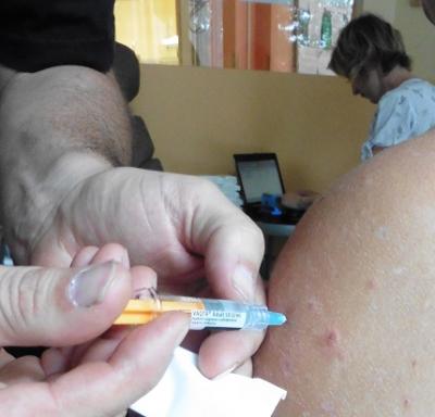 Očkování proti žloutence v liberecké NADĚJI.