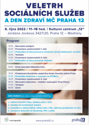 Veletrh sociálních služeb Prahy 12 a den zdraví je po roce zase tady
