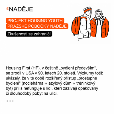 Housing Youth pražské pobočky NADĚJE: Zkušenosti ze zahraničí