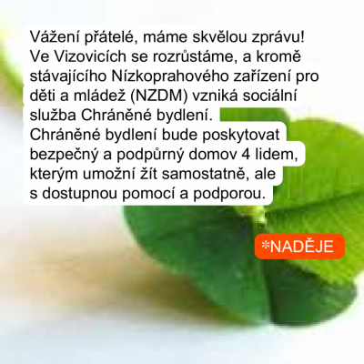 Chráněné bydlení ve Vizovicích