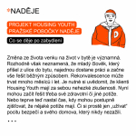 Housing Youth pražské pobočky NADĚJE: Co se děje po zabydlení